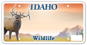 Idaho Elk License Plate